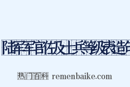 陆军军官佐及士兵等级表造句是什么意思的图片
